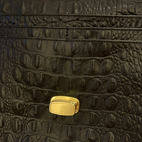 RARE Brahmin Black Croc-Embossed Crossbody Bag - Picture 10 of 12